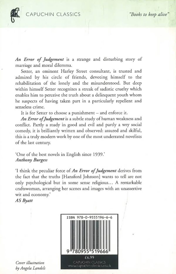 An Error Of Judgement (Capuchin Classics) Sale